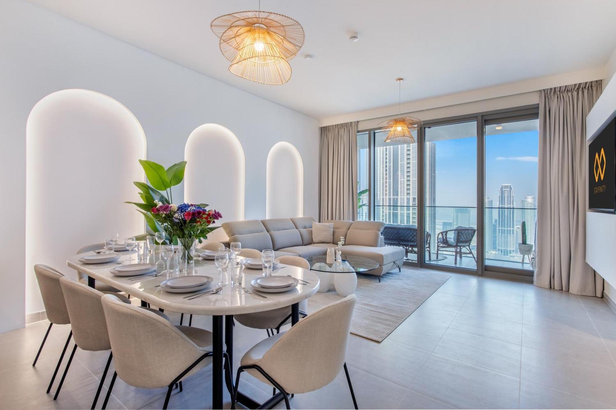 65th High Floor - 4 Bedroom With Opera, Fountain & Burj Khalifa View - Downtown - Tower 1 By Stayfinity For Max 9 Guests Apartment *
